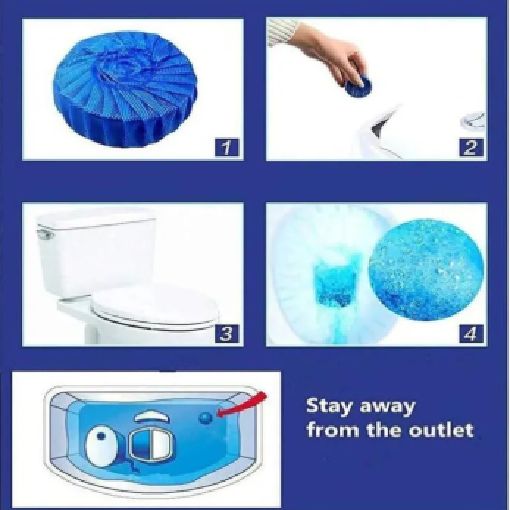 10 Pcs Toilet Cleaner Tablets Powerful WC Cleaning Fresh Fragrance Easy To Use
