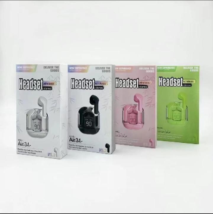 Air31 earbuds wireless crystal Transparent and Bluetooth Air 31