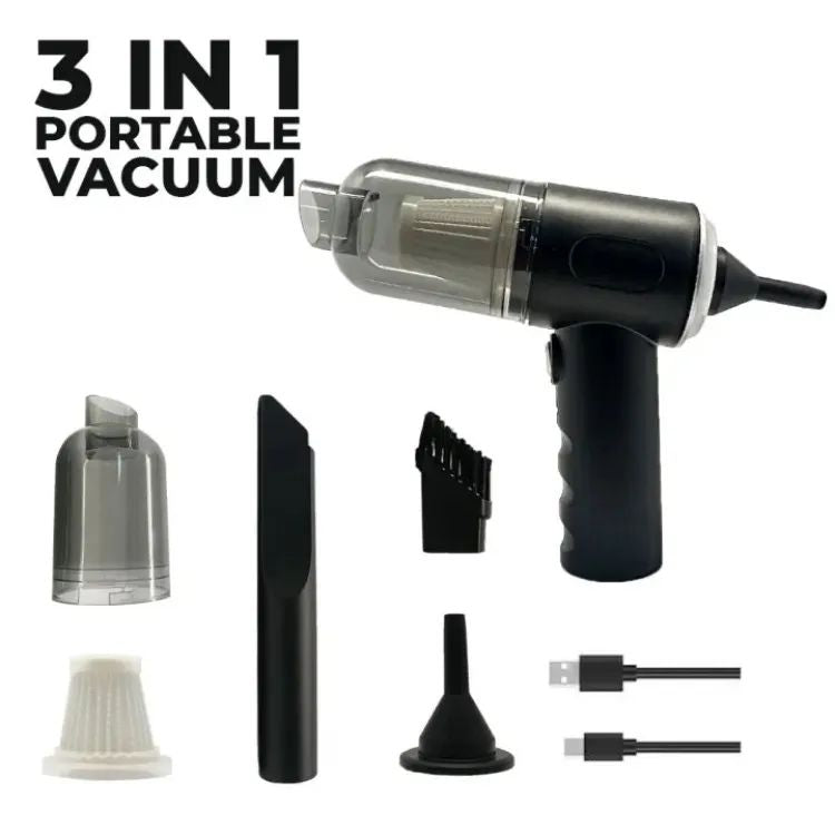 3 In 1 Portable Car & Home Vacuum Cleaner