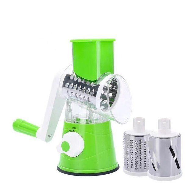 Table Top Drum Multifunctional Roller Vegetable Cutter Hand Crank