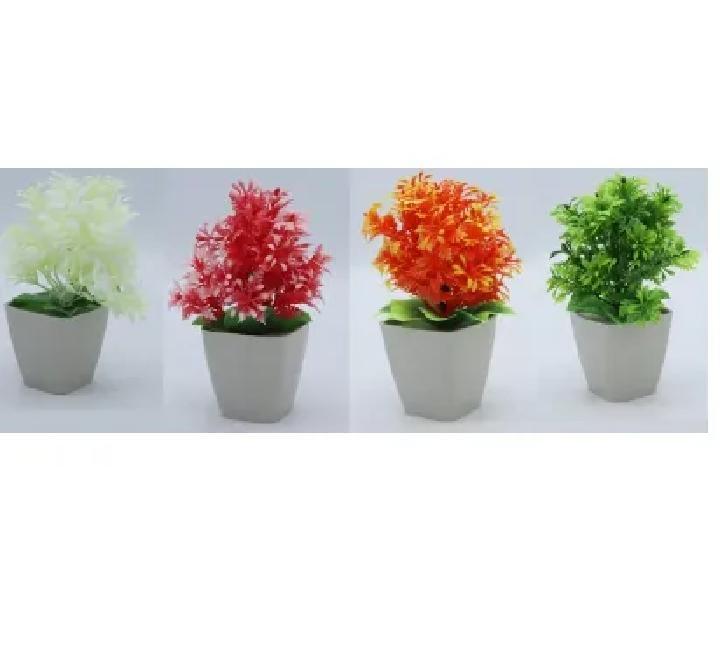 Vibrant Multicolour Flower Pot Planter Set - 4 Pcs for
Your Green Oasis