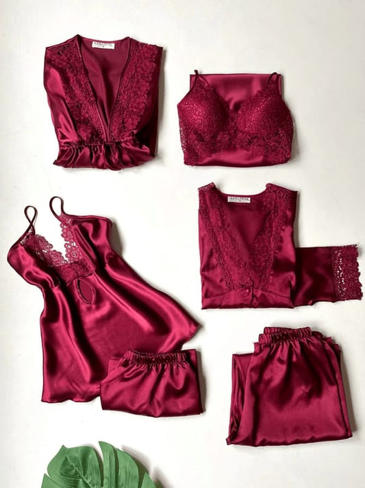 6 Pcs Women’s Nighty Set – Comfortable Sleepwear & Lounge wear FREE Size