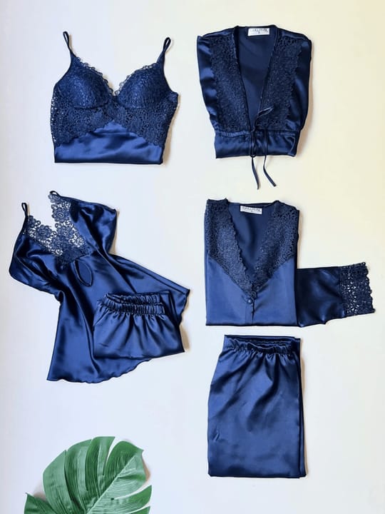 6 Pcs Women’s Nighty Set – Comfortable Sleepwear & Lounge wear FREE Size