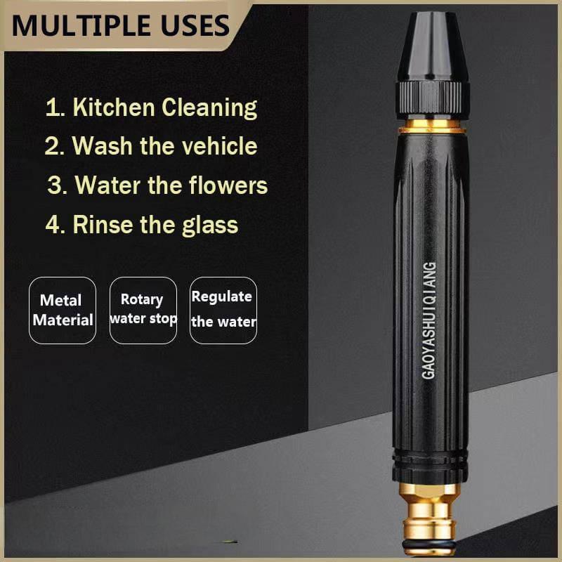 High-Pressure Water Nozzle - Black