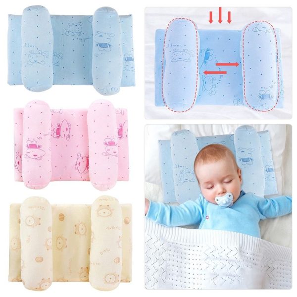Soft Head Shaping Newborn Pillow For Flat Head Prevention, Breathable & Portable